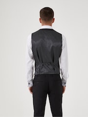 Skopes Black Milan Scoop Slim Fit Suit Waistcoat - Image 2 of 4
