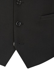 Skopes Black Milan Scoop Slim Fit Suit Waistcoat - Image 4 of 4
