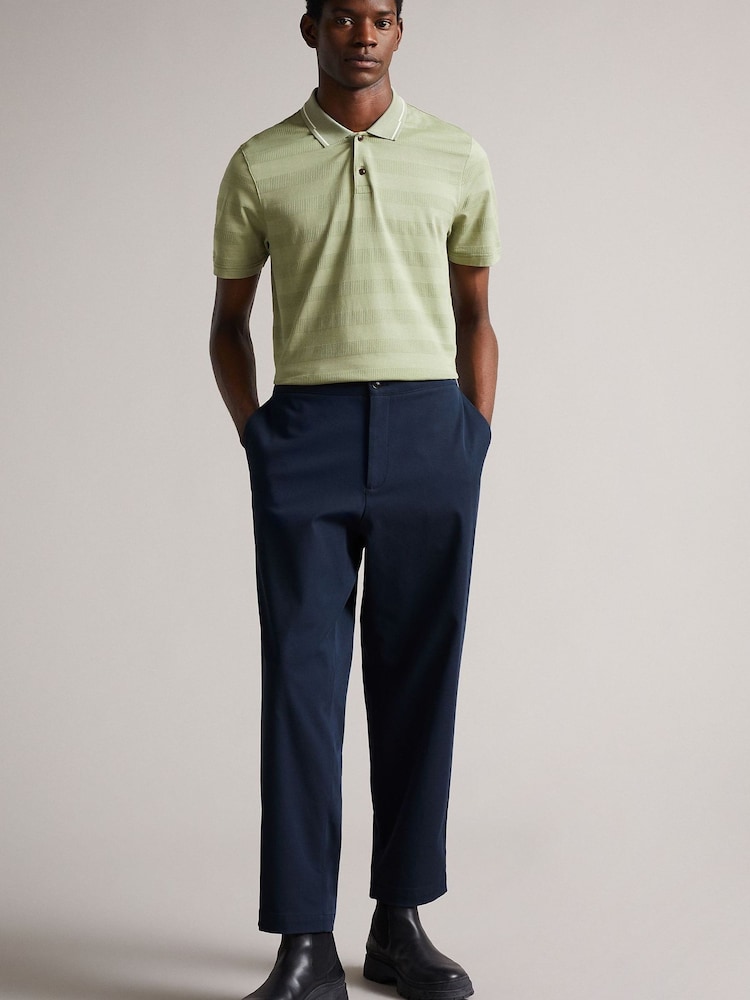 Ted Baker Blue Lopen Talbot Fit Heavy Twill Trousers - Image 1 of 5 Ted Baker Blue Lopen Talbot Fit Heavy Twill Trousers - Image 1 of 5