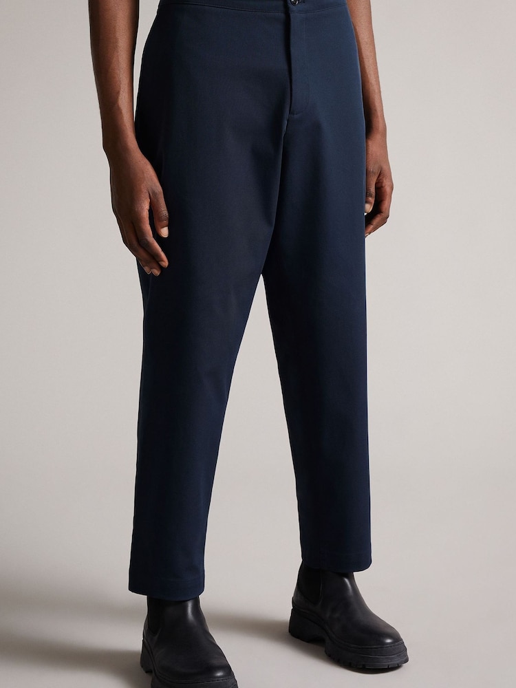 Ted Baker Blue Lopen Talbot Fit Heavy Twill Trousers - Image 2 of 5 Ted Baker Blue Lopen Talbot Fit Heavy Twill Trousers - Image 2 of 5