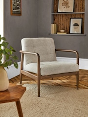 Casual Bouclé Light Natural Collection Luxe Benji Armchair - Image 1 of 6