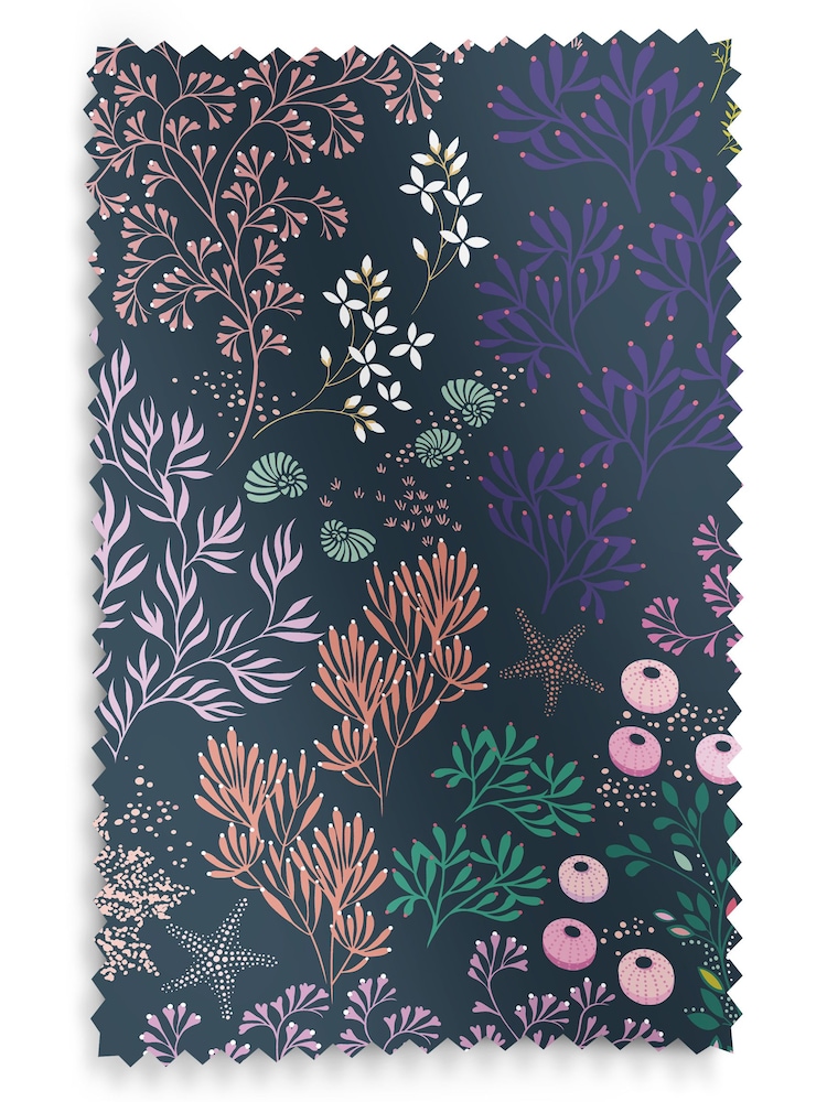 Sara Miller Navy 100% Cotton Underwater Made to Measure Roman Blind - Image 6 of 6