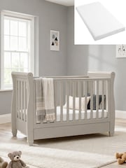 Babymore Cashmere Eva Cot Bed with Fibre Mattress - Image 2 of 5