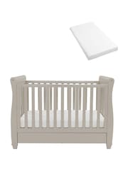 Babymore Cashmere Eva Cot Bed with Fibre Mattress - Image 4 of 5