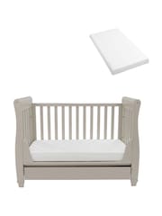 Babymore Cashmere Eva Cot Bed with Fibre Mattress - Image 5 of 5