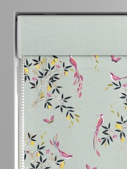 Sara Miller Duck Egg 100% Cotton Birds & Trellis Made to Measure Roman Blind - Image 3 of 6
