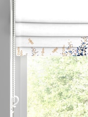 Sara Miller White 100% Cotton Wisteria Made to Measure Roman Blind - Image 2 of 5