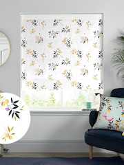 Sara Miller White 100% Cotton Lemon Cluster Made to Measure Roman Blind - Image 1 of 6