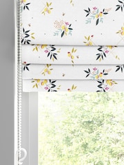 Sara Miller White 100% Cotton Lemon Cluster Made to Measure Roman Blind - Image 2 of 6
