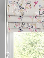 Sara Miller Oyster 100% Cotton Hummingbird Made to Measure Roman Blind - Image 2 of 6