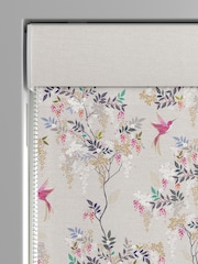 Sara Miller Oyster 100% Cotton Hummingbird Made to Measure Roman Blind - Image 3 of 6