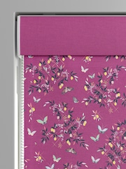 Sara Miller Purple 100% Cotton Butterflies & Trellis Made to Measure Roman Blind - Image 3 of 6