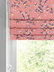 Sara Miller Peach 100% Cotton Butterflies & Trellis Made to Measure Roman Blind - Image 2 of 6