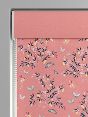 Sara Miller Peach 100% Cotton Butterflies & Trellis Made to Measure Roman Blind - Image 3 of 6