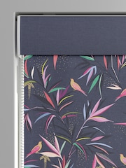 Sara Miller Smokey Blue 100% Cotton Bamboo Made to Measure Roman Blind - Image 3 of 6