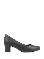 Pavers Black Heeled Court Shoes - Image 1 of 5