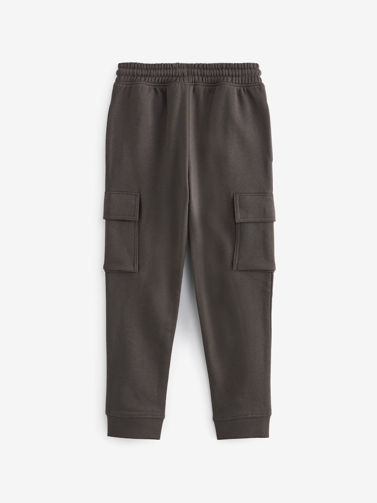Black/Grey Slim Fit Slim Cargo Joggers 2 Pack (3-16yrs) - Image 2 of 3