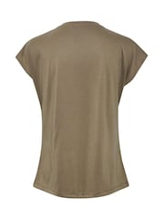 Kaffe Green Lise Marie Cap Sleeve T-Shirt - Image 5 of 5