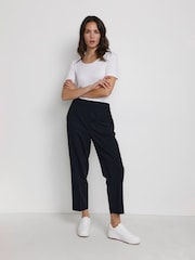 Kaffe Kasakura HW Cropped Relaxed Fit High Waist Length Regular Leg Trousers - Image 1 of 6