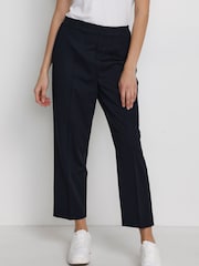 Kaffe Kasakura HW Cropped Relaxed Fit High Waist Length Regular Leg Trousers - Image 3 of 6