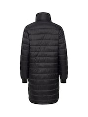 Kaffe Lira Zipped Long Puffer Black Jacket - Image 5 of 5