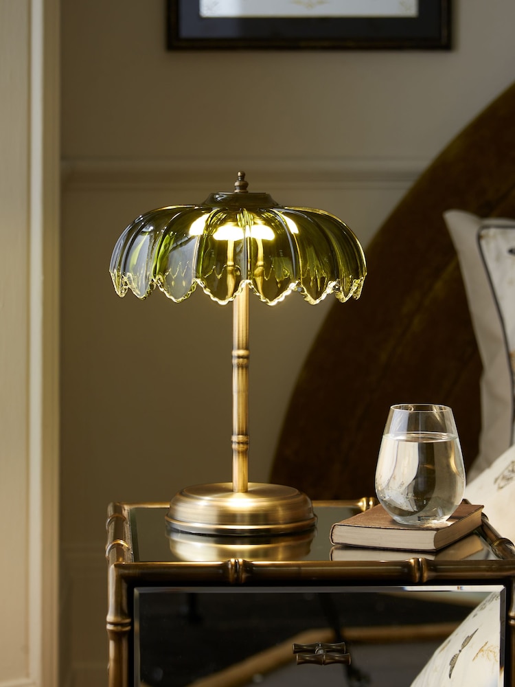 Rockett St George Green/Gold Palm Desert Island Table Lamp - Image 1 of 4