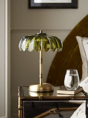 Rockett St George Green/Gold Palm Desert Island Table Lamp - Image 2 of 4