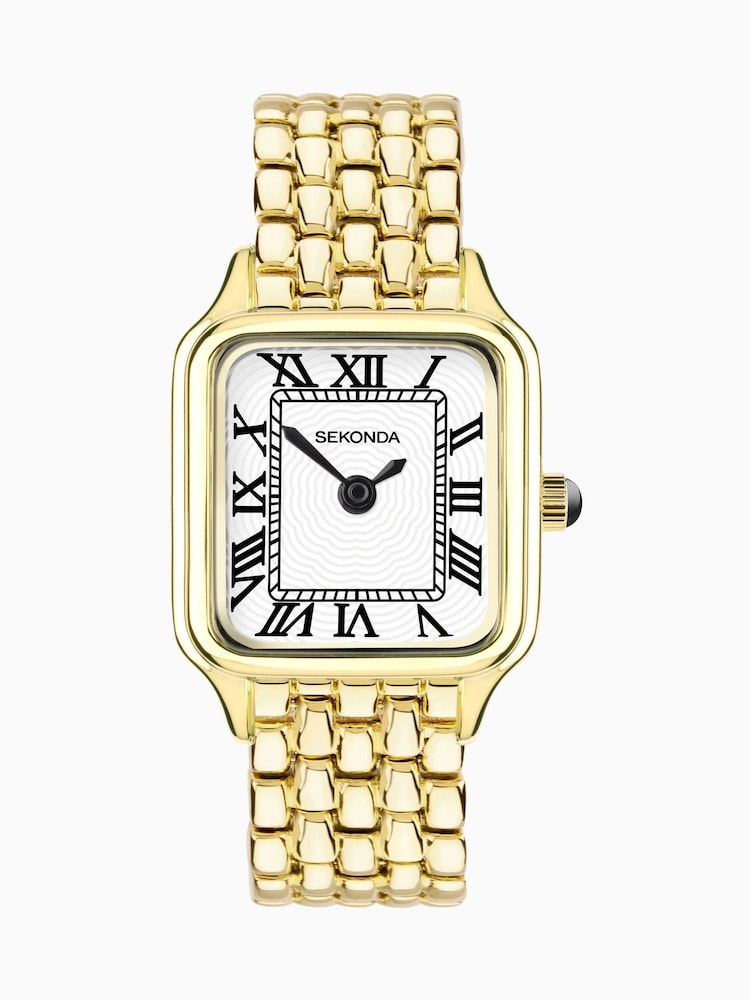 Sekonda Womens Monica 30mm Analogue Gold Tone Watch With Case And Alloy Bracelet With White Dial - Image 2 of 6