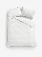 White Waffle Duvet Cover and Pillowcase Set - Image 5 of 5