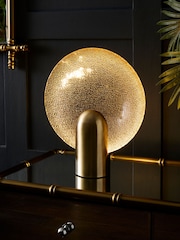 Rockett St George Gold Glass Dish Table Lamp - Image 1 of 8