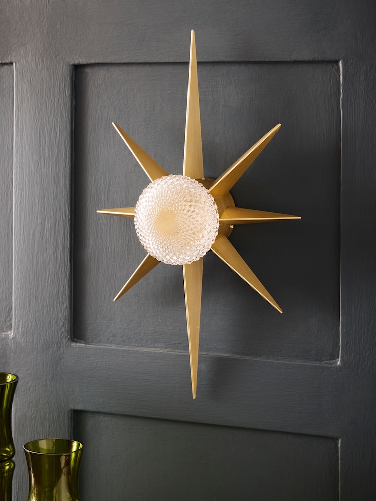 Rockett St George Gold Starburst Wall Light - Image 1 of 5