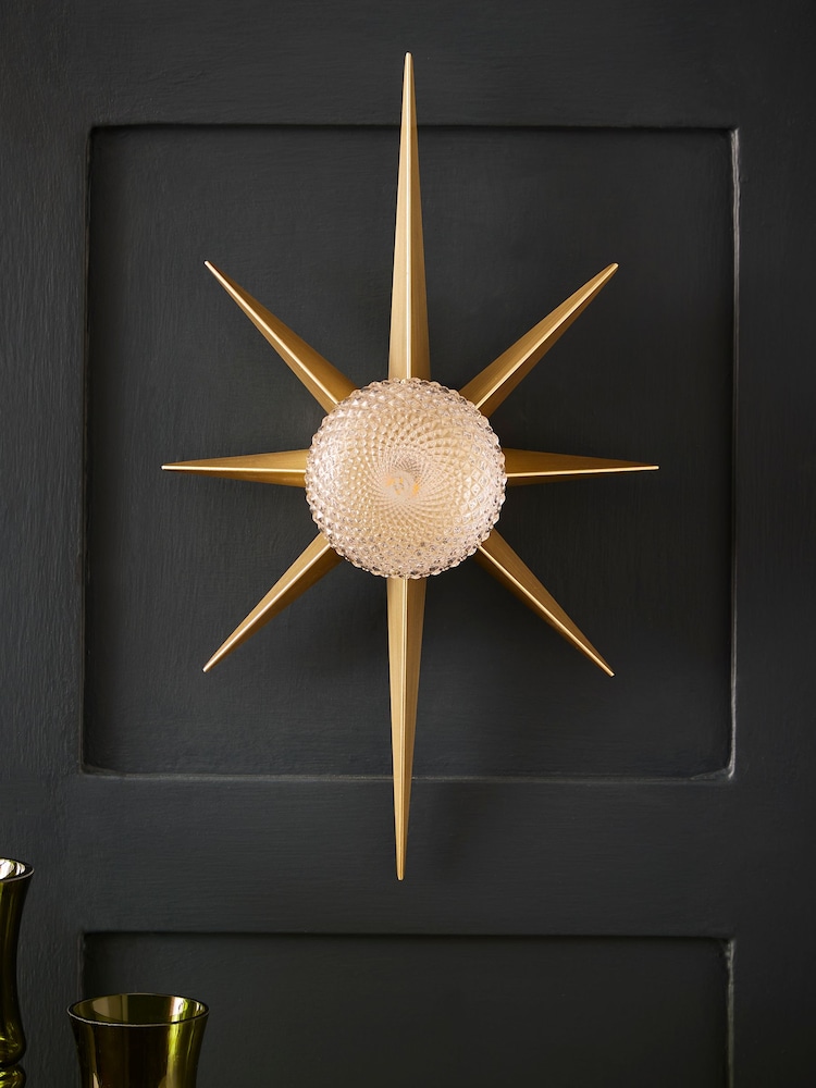 Rockett St George Gold Starburst Wall Light - Image 2 of 5