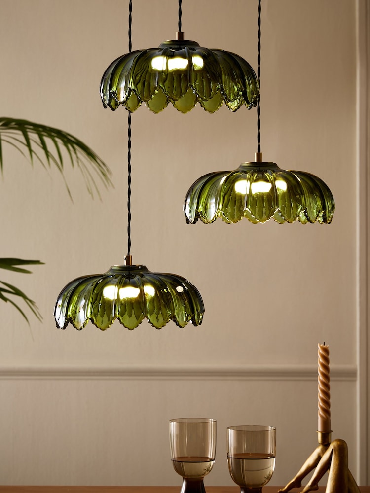 Rockett St George Gold/Green Desert Island Cluster Ceiling Light - Image 1 of 8