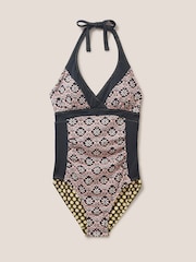 White Stuff Sunshine Reversible Black Tummy Control Swimsuit - Image 5 of 6