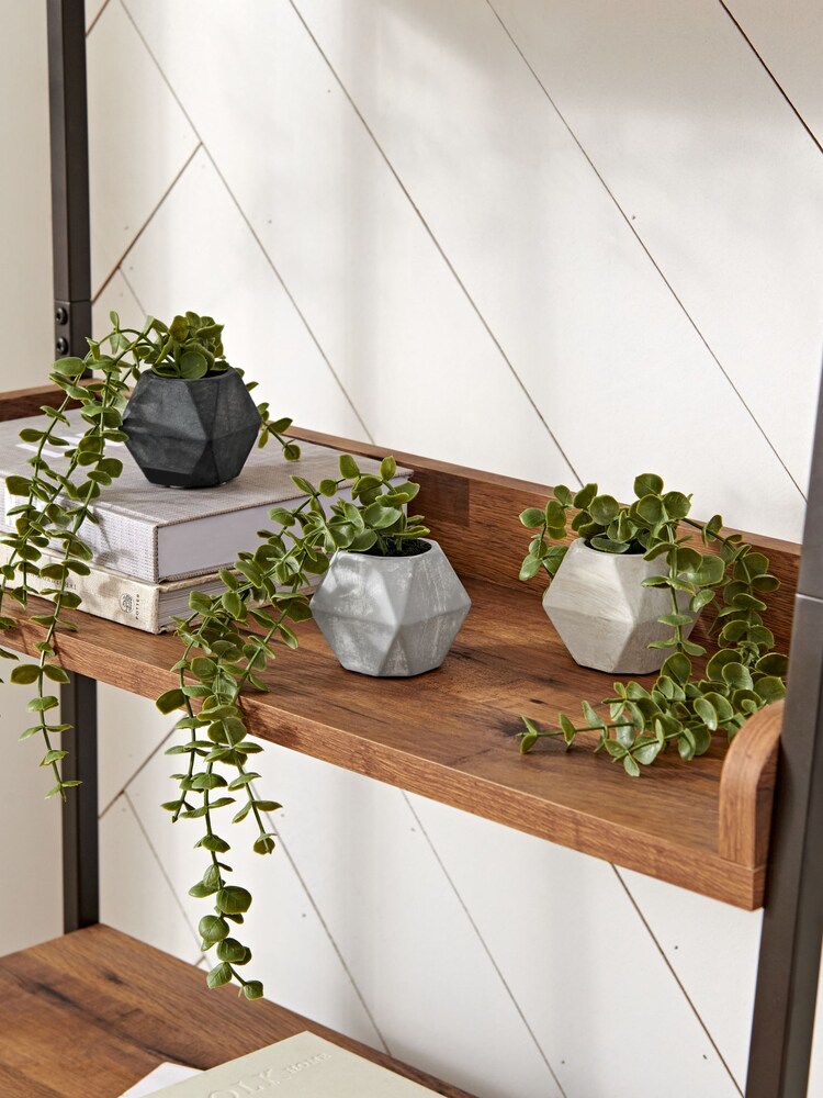 Set of 3 Mini Artificial Trailing Plants in Concrete Effect Pots - Slika 2 iz 5