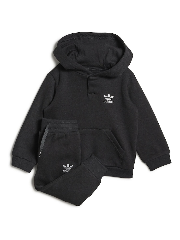 adidas Originals Adicolor Black Hoodie Set - Image 1 of 4