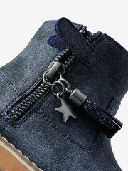 Navy Blue Standard Fit (F) Warm Lined Ankle Boots - Image 4 of 4