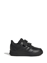 adidas Black Tensaur Sport Hook and Loop Trainers - Image 1 of 8