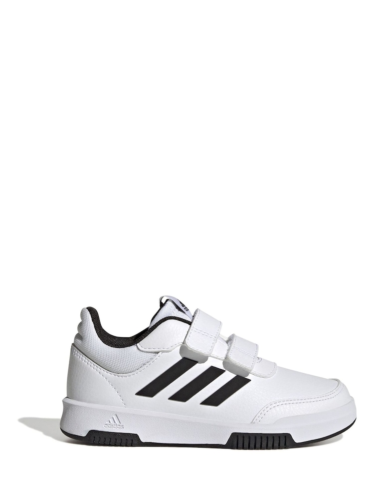 Adidas White/Black Hook and Loop Tensaur Sport Trainers - Image 1 of 9