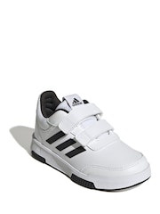Adidas White/Black Hook and Loop Tensaur Sport Trainers - Image 4 of 9