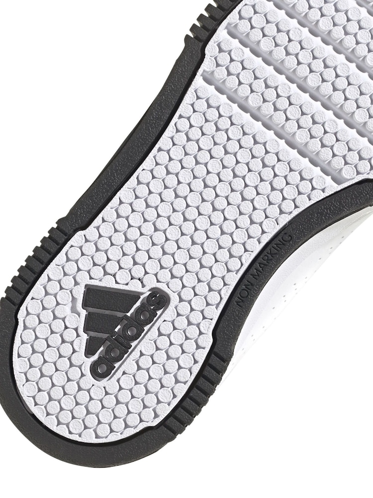 Adidas White/Black Hook and Loop Tensaur Sport Trainers - Image 9 of 9