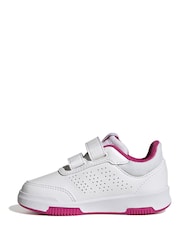adidas White/Pink White/Pink Tensaur Sport Hook and Loop Trainers - Image 2 of 9