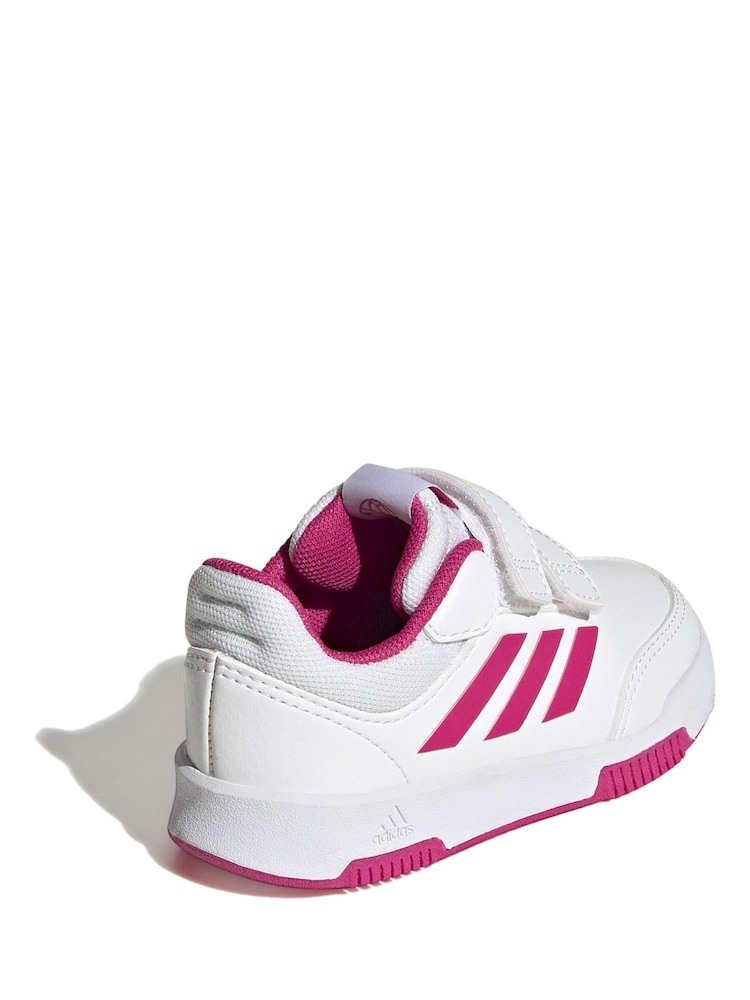 adidas White/Pink White/Pink Tensaur Sport Hook and Loop Trainers - Image 4 of 9