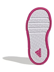adidas White/Pink White/Pink Tensaur Sport Hook and Loop Trainers - Image 7 of 9