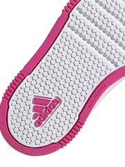 adidas White/Pink White/Pink Tensaur Sport Hook and Loop Trainers - Image 9 of 9