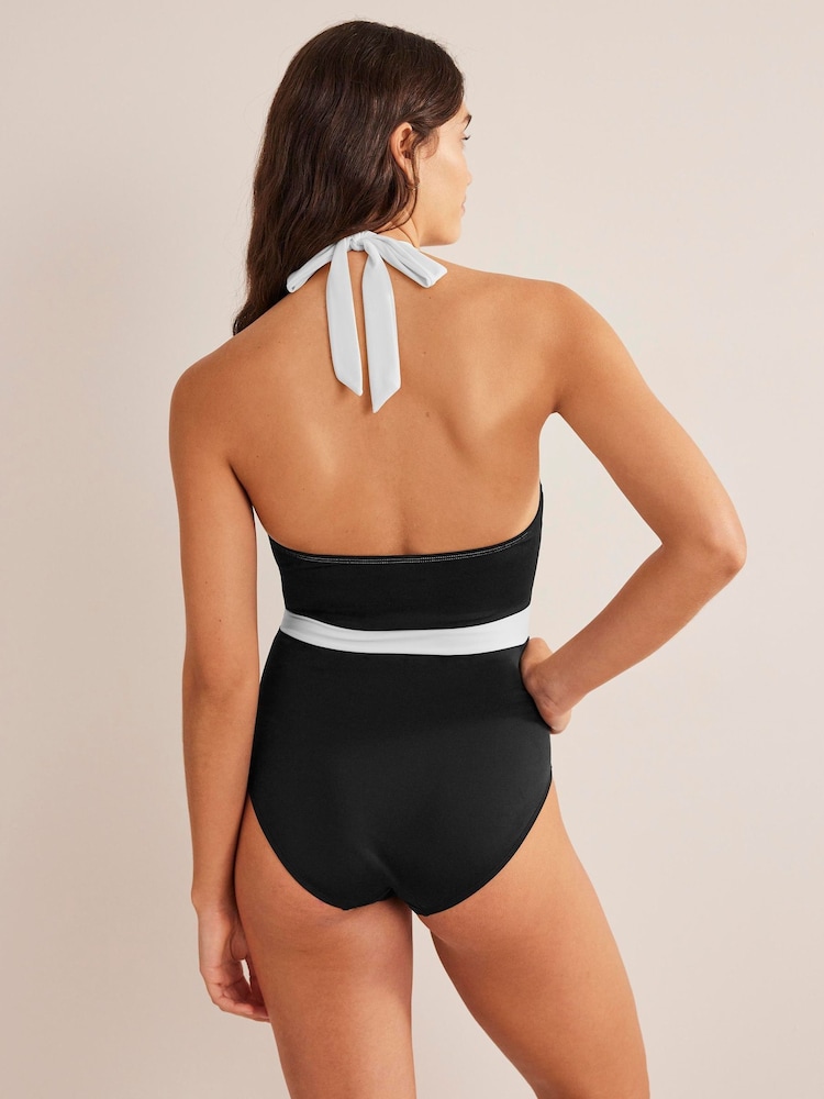 Boden Black Kefalonia Halterneck Swimsuit - Image 2 of 7 Boden Black Kefalonia Halterneck Swimsuit - Image 2 of 7
