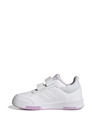 adidas White/Silver Tensaur Kids Sport Hook and Loop Trainers - Image 2 of 9