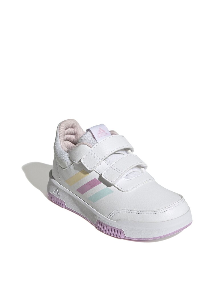 adidas White/Silver Tensaur Kids Sport Hook and Loop Trainers - Image 4 of 9