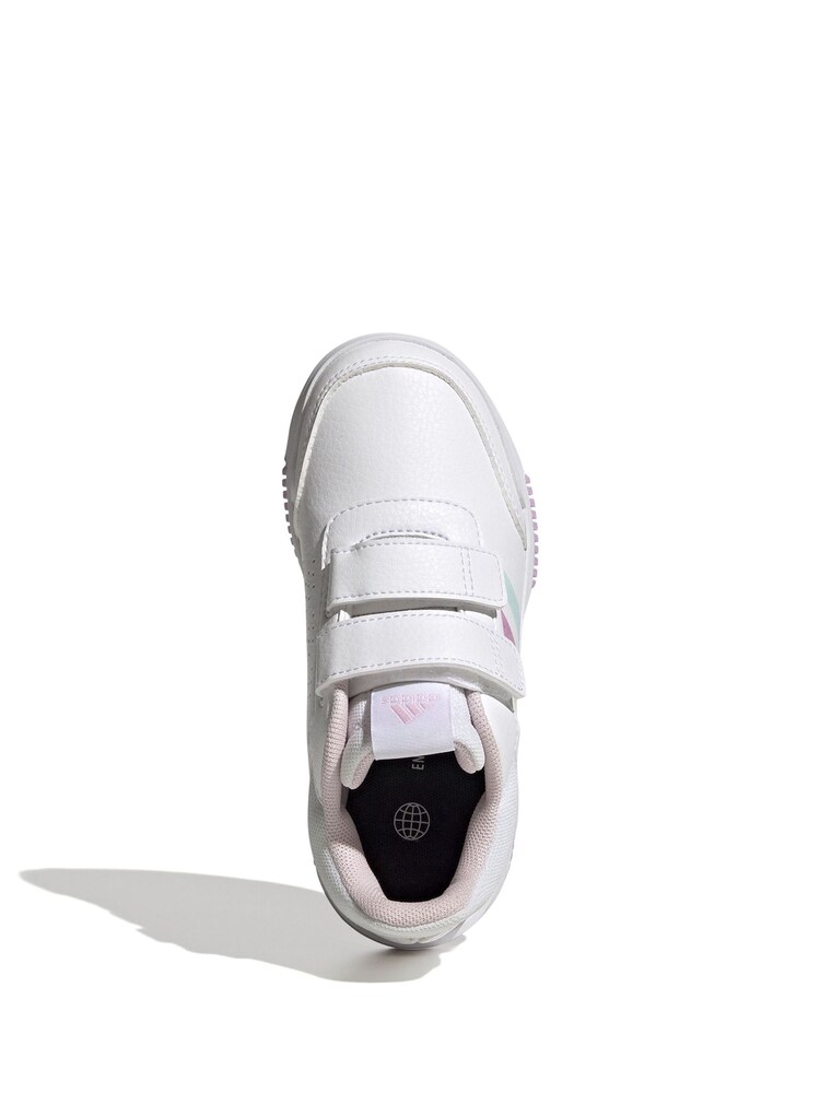 adidas White/Silver Tensaur Kids Sport Hook and Loop Trainers - Image 8 of 9