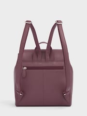 Osprey London Red The Megan Leather Rucksack Bag - Image 2 of 6